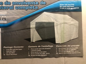 Canopy Garage Side Wall Kit 10x20 Car Shelter Big Tent Parking