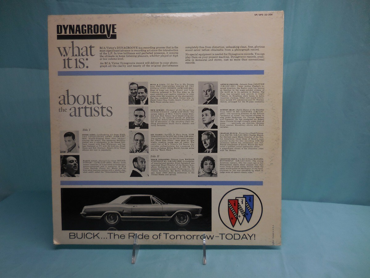 LP, 1963 RCA DYNAGROOVE “The Sound of Tomorrow”, jkt featuring the