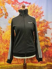 adidas Firebird black full zip Tracksuit Jacket. UK men's size Small