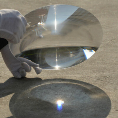 2pc 200mm Fresnel Lens Optical Plastic Solar Condenser Magnifier Focal ...