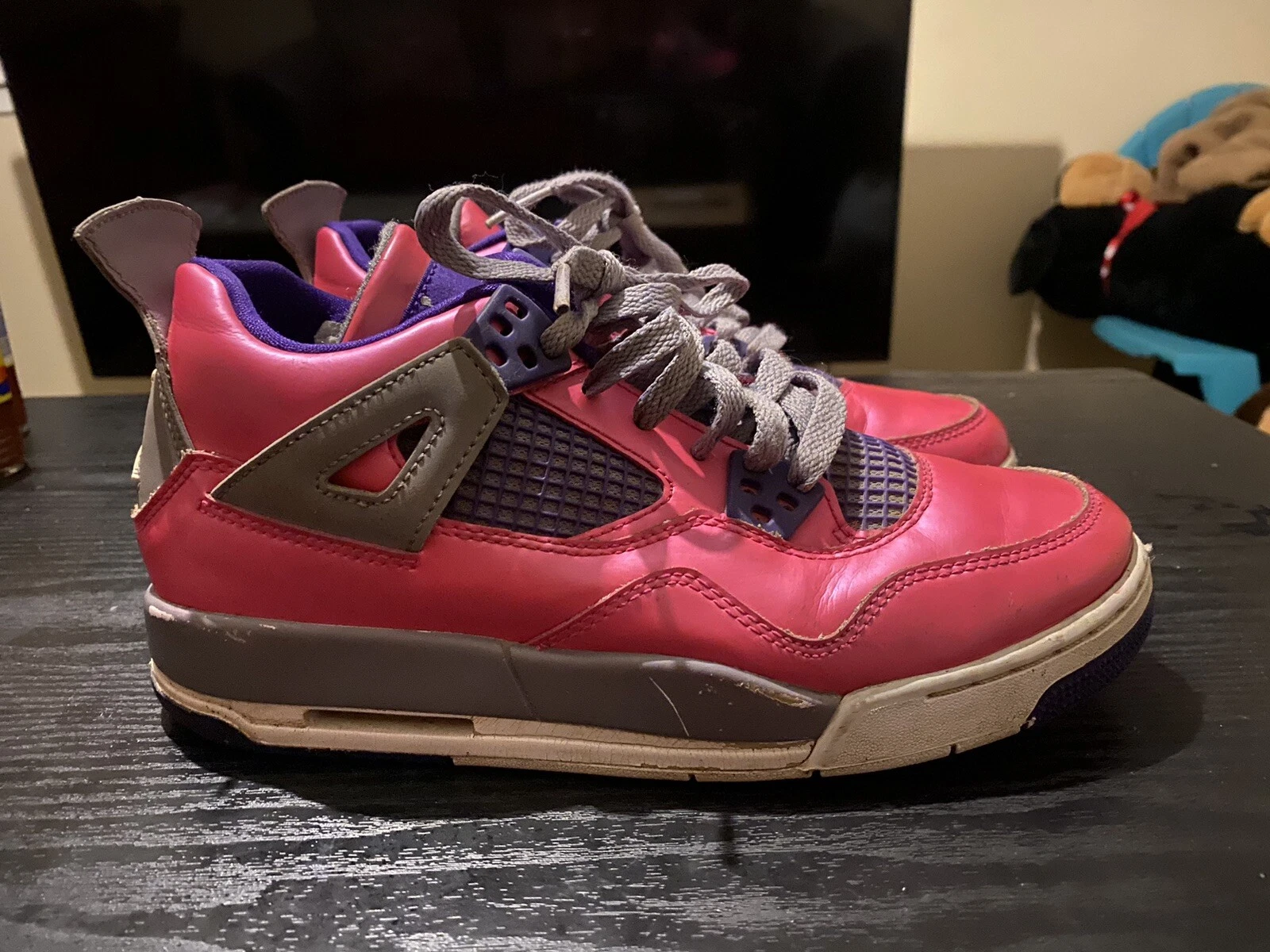 Taglia 5.5 (GS) Jordan 4 Retro Low Pink Foil??Ottime condizioni ??