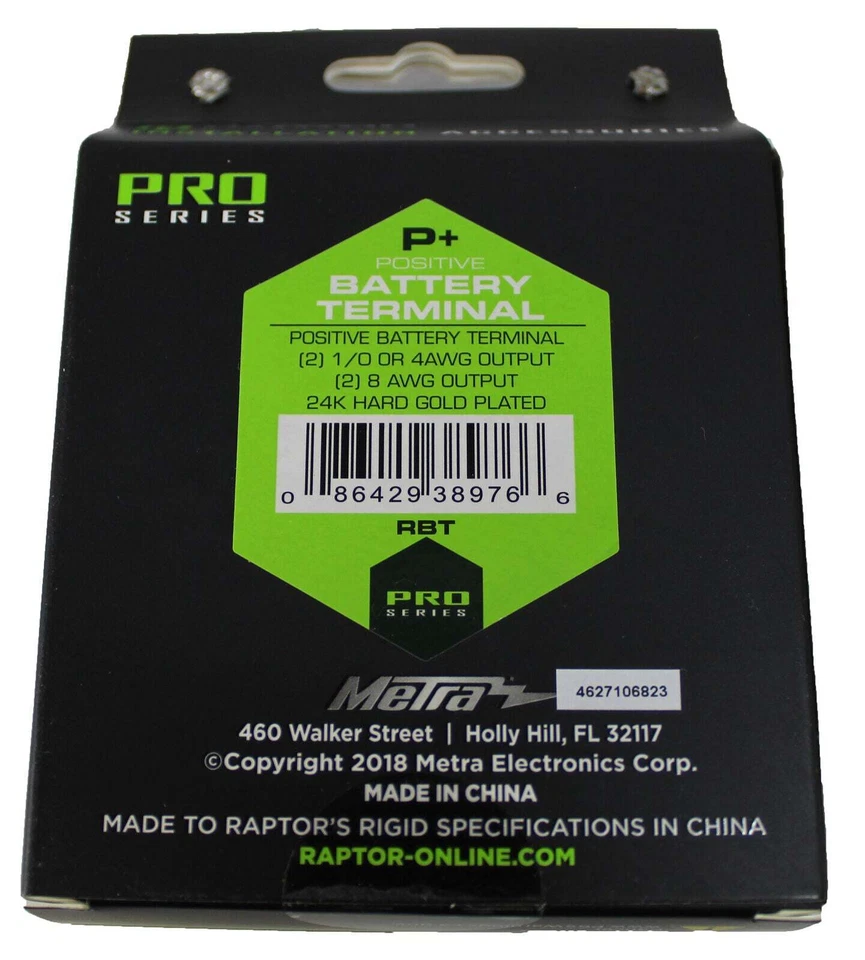 Raptor Pro Series Gold Plated 1/0 or 4AWG to 8AWG Positive Battery Terminal RBT - Image 3 of 4