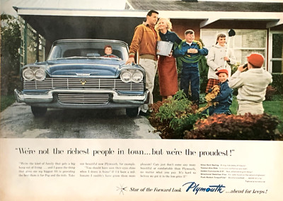 Plymouth Automobile Commando V8 Vintage 1958 Print Ad #0989