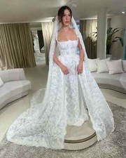 Lace Decals Wedding Dresses Mermaid Open Back Luxury Detachable Train Mariage