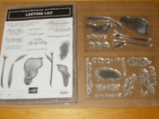 Stampin'Up LASTING LILY photopolymer set 16 stamps NEW - great sentiments