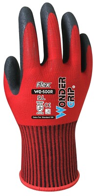 12 x Wonder Grip WG-500R FLEX Nitril Mikroschaum 13 Stärke Hochleistungshandschuh