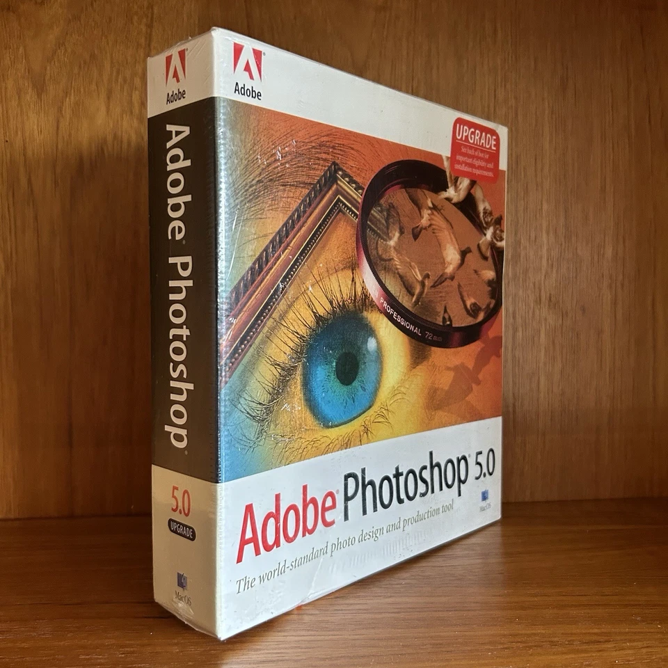 Vintage 1998 Adobe Photoshop 5.0 UPGRADE Apple Mac Macintosh CD-ROM Software - Image 2 of 4