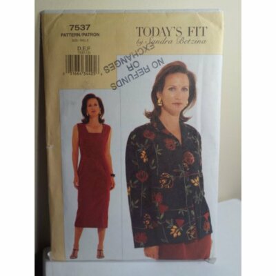 Vogue By Sandra Betzina Sewing Pattern 7537 UNCUT! Year: 2002 Size US: D, E, F