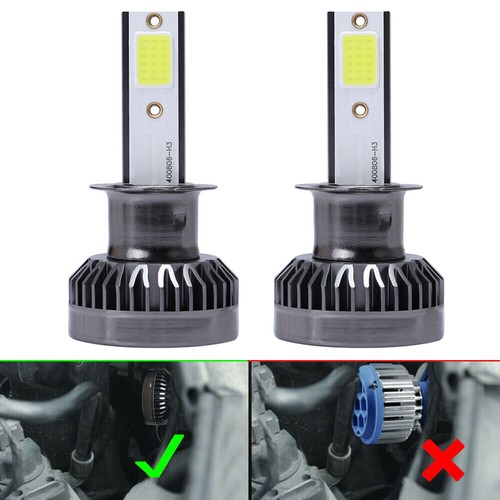 Mini H3 LED Car Headlight Fog Light Bulb DRL 110W 22000LM 3000K Golden Yellow - Picture 7 of 12
