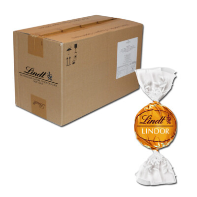 (50,78 /1kg) Lindt Lindor Kugel Caramel 3kg, Schokolade, Praline, 240 Stück