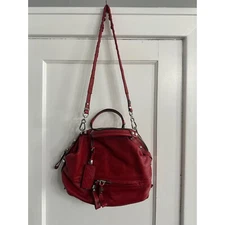 Oryany Red Leather Satchel Crossbody hobo Bag Designer Purse