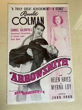 Arrowsmith Pressbook 1931 Ronald Colman, Helen Hayes, Myrna Loy!