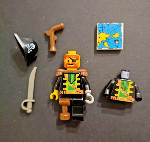 LEGO® MINIFIGURE - PIRATE CAPTAIN RED BEARD ORIGINAL 1989 FIRST VERSION - Imagen 3 de 5