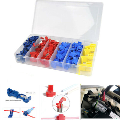 65pcs Car Electric Wire Cable Connectors Clip Quick Snap Splice Terminals Crimp