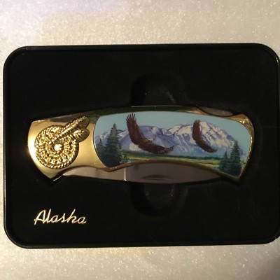 knife pocket eagle in eagle gift box lockback 440 stainless bald eagle sharp