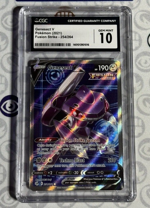Pokemon Genesect V Fusion Strike #254/264 CGC Graded 10 GEM Not PSA Card