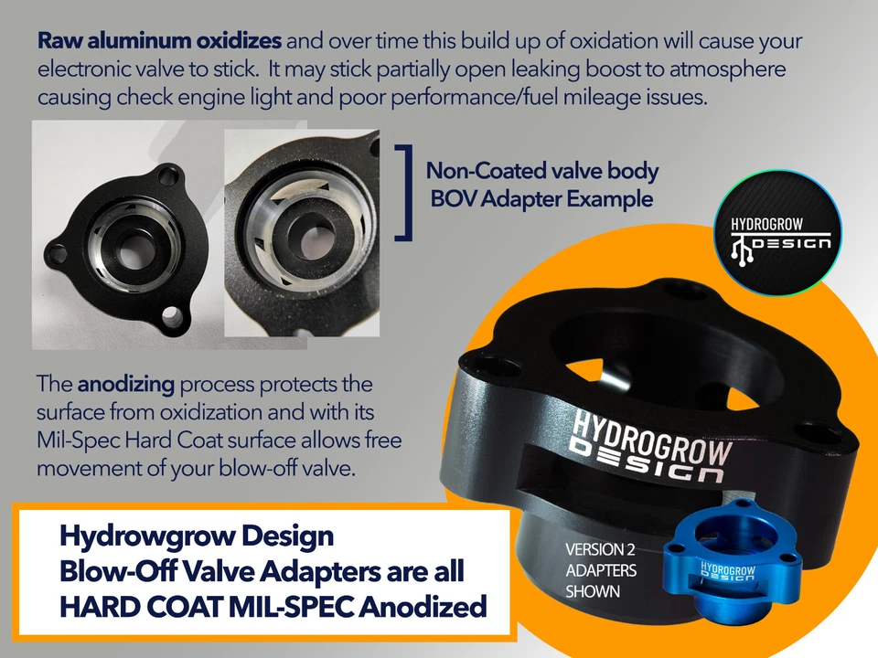 Hydrogrow Design Blow off valve adapter fits 2019-2025 FORD BRONCO 2.3 2.7 TURBO - Bild 4 von 4