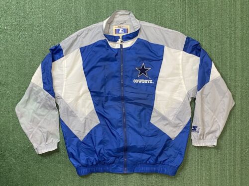 Vintage 90’s Dallas Cowboys Jacket Windbreaker Size XL Embroidered - Afbeelding 1 van 8