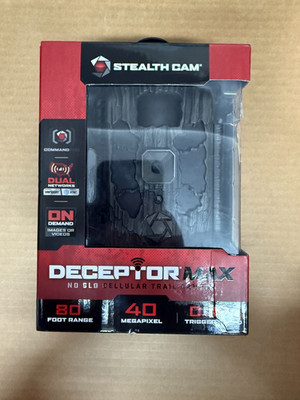 Stealth Cam DECEPTOR MAX 80ft 40MP Cellular Trail Camera STC-DCPTRX-W NEW #8854