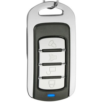 433MHz Metal Learning Code 4 Keys Remote Control for Car Garage Door (Black + Si