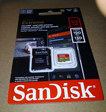 SanDisk Extreme 512GB microSDXC UHS-I U3 V30 A2 190MB/s 4K SD Card NEW