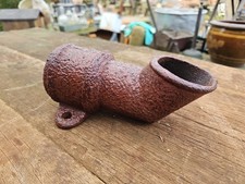 Vintage Cast Iron Downpipe Shoe Spout Gutter Rainwater 2 1/2 Inch Pipe