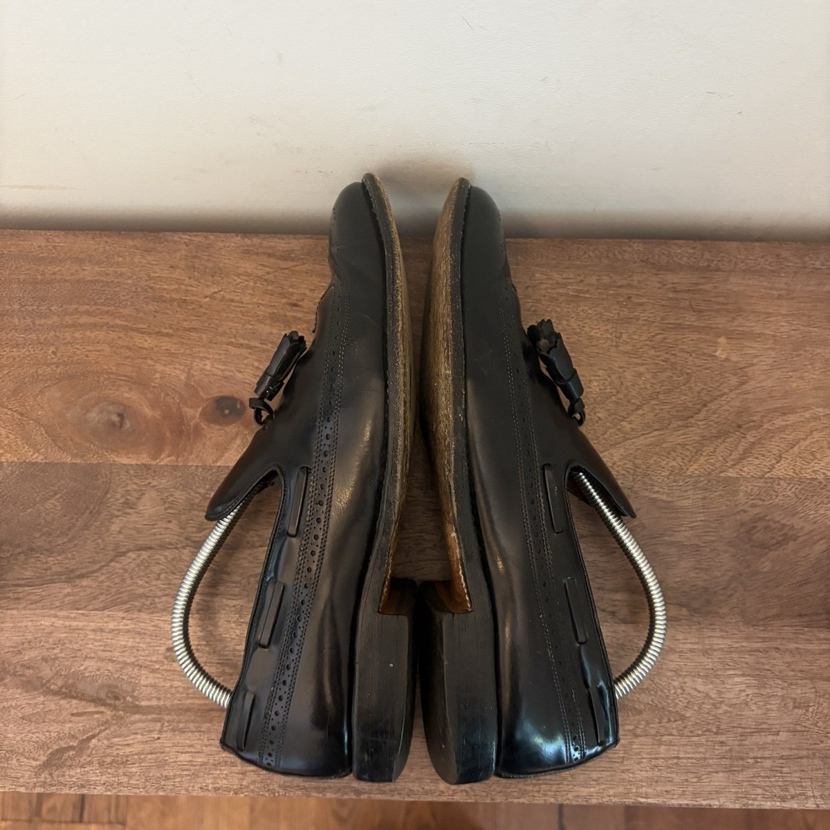 Allen Edmonds Berwick Black Leather Wingtip Tassel Loafers Mens 10 C 8817 Allen Edmonds Berwick Black Leather Long Wingtip Tassel  main image 2