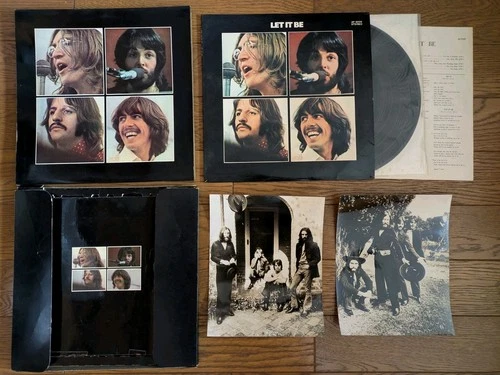 THE BEATLES Let It Be LP 1970 Japan Box Set w/ Photo Book AP-9009 +2 PROMO Photo