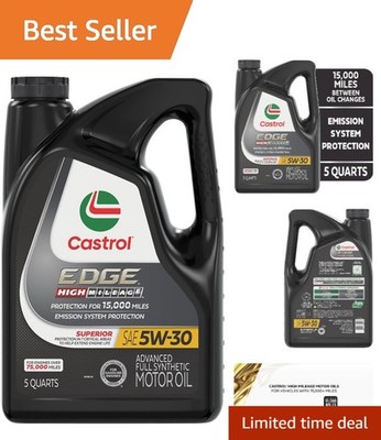 Advanced 5W-30 Full Synthetic Motor Oil for Vehicles Over 75,000 Miles, 5 Quarts