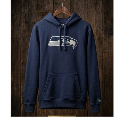 New Era NFL Team Apparel Seattle Seahawks Kapuzenpullover Hoodie Blau Gr M