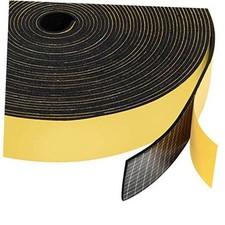 Neoprene Rubber Foam Tape 1 Inch Wide x 1/16 Inch Thick, 1" x 1/16" x 33'