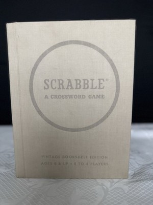 Scrabble Vintage Bookshelf Edition 2011 Complete Set Wood Tiles Winning Solution