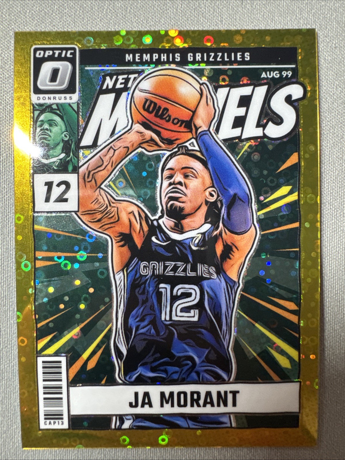 2024-25 Panini Donruss Optic Ja Morant #10 Net Marvels Fast Break Gold /10 SSP