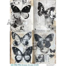 Butterfly Collage | A4 Rice Paper | Paper for Decoupage | AB Studios