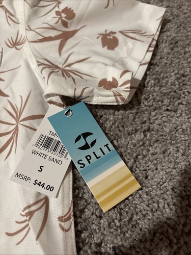 NWT Mens Split Brand Short Sleeve Button Down Size Small Hawaiian Shirt New Tag - Picture 3 of 4