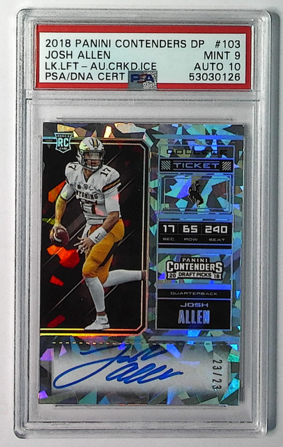 Josh Allen 2018 Panini Contenders Rookie Ticket Autographs Cracked Ice