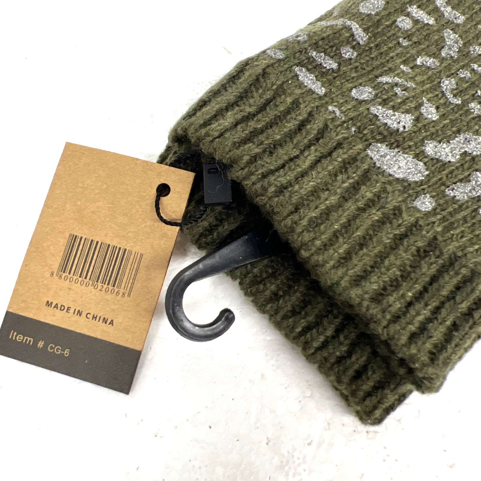 как выглядит Leg Warmers w A Silver Leopard Print Design in OLIVE by CC Exclusives NWT Womens фото