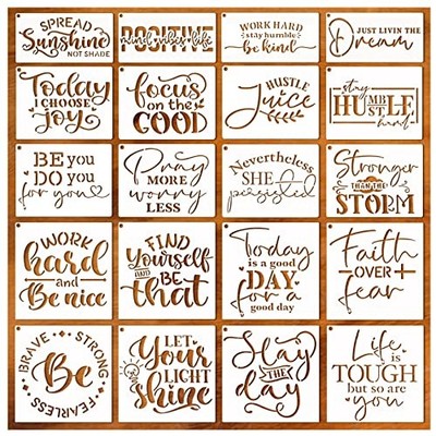 Word Stencils for Painting On Wood Sign Canvas Fabric, Reusable Welcome 