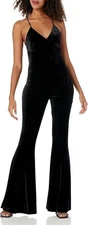Norma Kamali womens Low Back Slip Fishtail Jumpsuit Large, Black