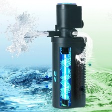 158GPH Aquarium Filter UV Light Internal Pump Fits 1045 Gallon Tank