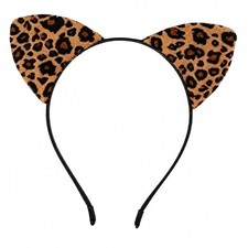 Cheetah Ears Headband Women Animal Costume Hair Accessory Hoop for Parties