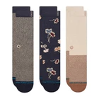 NWT Stance Botanical Bliss Butter Blend Casual Crew Socks 3-Pack L Navy/Multi