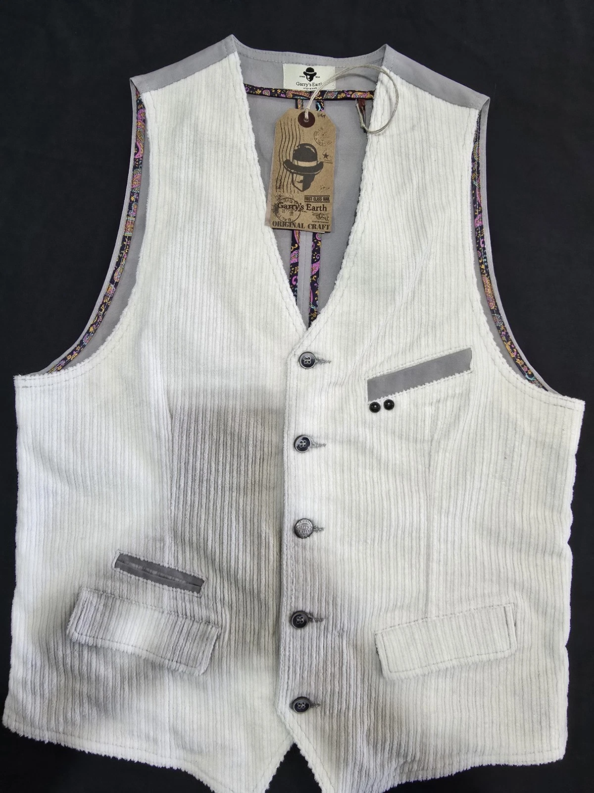 Garry's Earth Vest Handcrafted Made In Italy Size M Cod.32 - product detail image 2