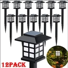 12 Pack LED Solar Pathway Lights Outdoor Waterproof Garden Landscape Lighting US