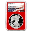 2018-W Proof $1 American Silver Eagle NGC PF69UC Flag ER Label Red Core