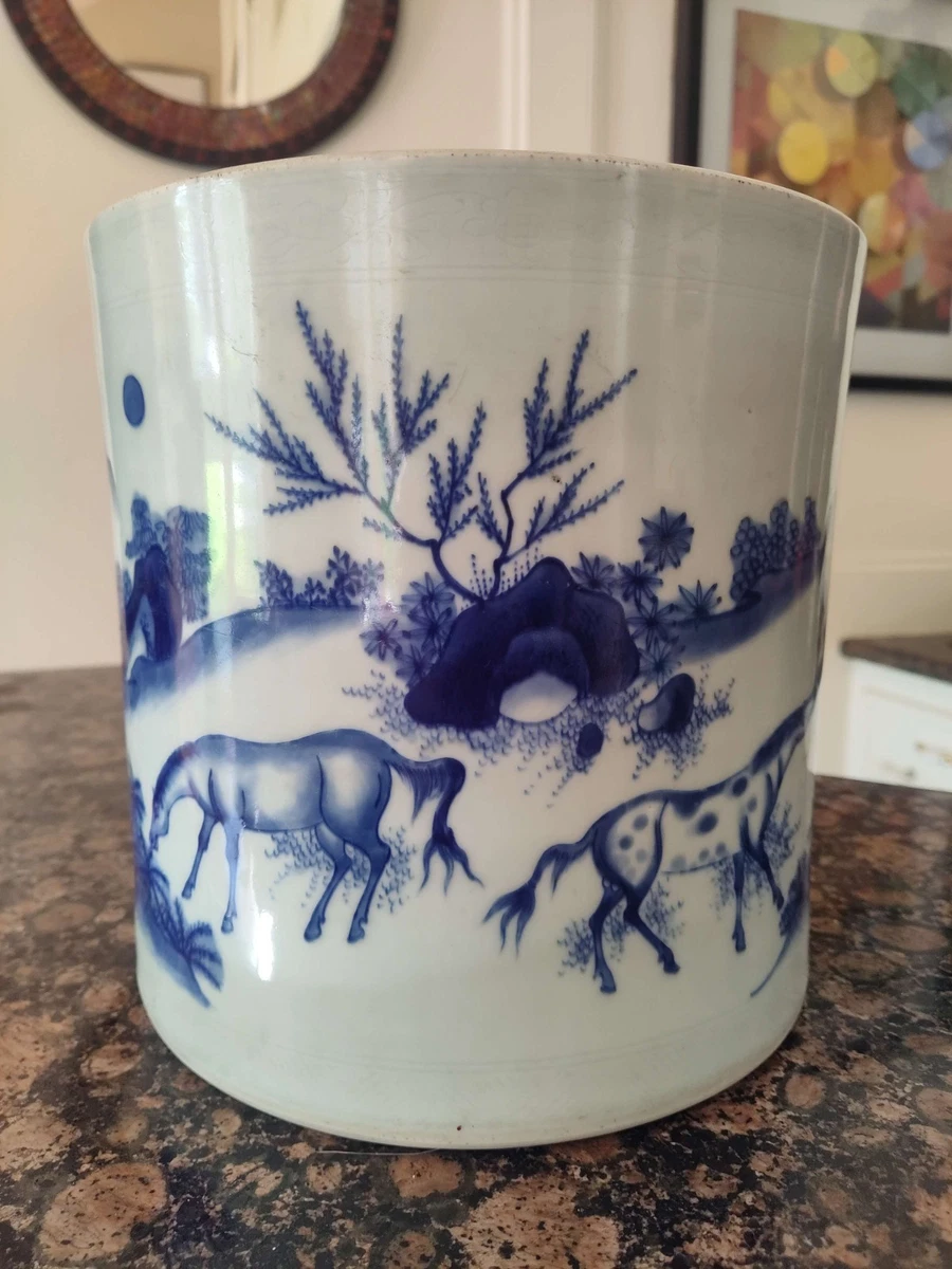 中国古董蓝色盘子| eBay