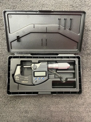 Mitutoyo 293-344-30 Digimatic Micrometer, 0-1"/0-25mm, .00005"/0.001mm with Case