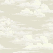 JiffDiff Wallpaper Peel and Stick White Cloud Wallpaper for Bedroom Mural Gre...