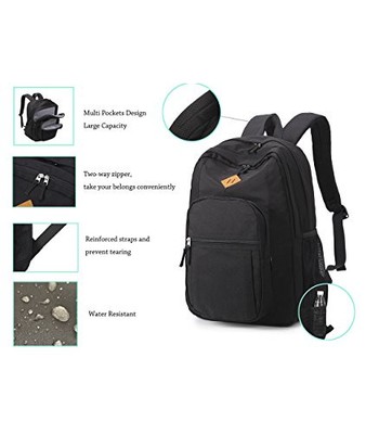Classical Basic Travel Backpack For School Water Resistant Bookbag Abshoo Classical Basic Travel Backpack - Red | Water  main image 4