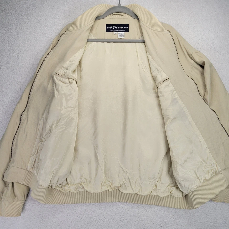 Per Lui Per Lei Jacket Mens Large Silk Bomber Timeless Luxury Capsule Wardrobe - Image 2 of 4